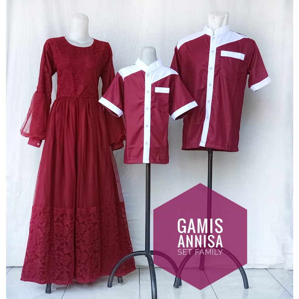 Gamis Annisa  | Baju Unik | Gamis lebaran murah | Gamis lebaran keluarga | Gamis couple family | Gamis toyobo | Gamis anak dan dewasa terbaru | seragam lebaran keluarga