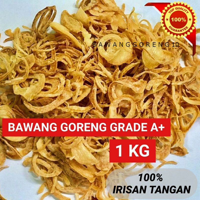 

Bawang Goreng Grade A+ Asli Murni Brebes 1KG (irisan tangan) / Bawang Brebes