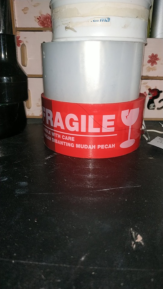 Lakban Fragile Jangan Dibanting (hoki 48  Mm X 90 Yard )