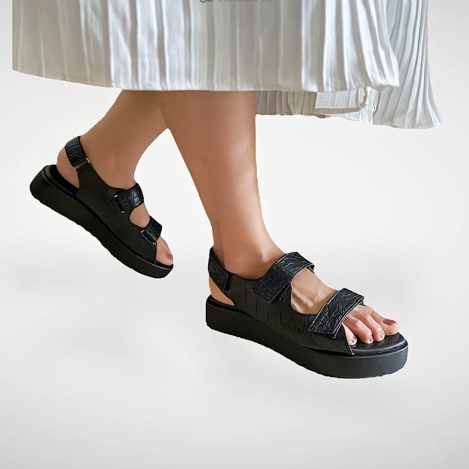 Sandal Platform Wanita Thostee Croco Emily Raja.kpop