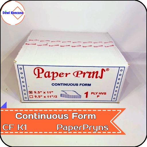 

Kertas Continuous Form 9,5" x 11" 1 PLY HVS K1 PaperPryns