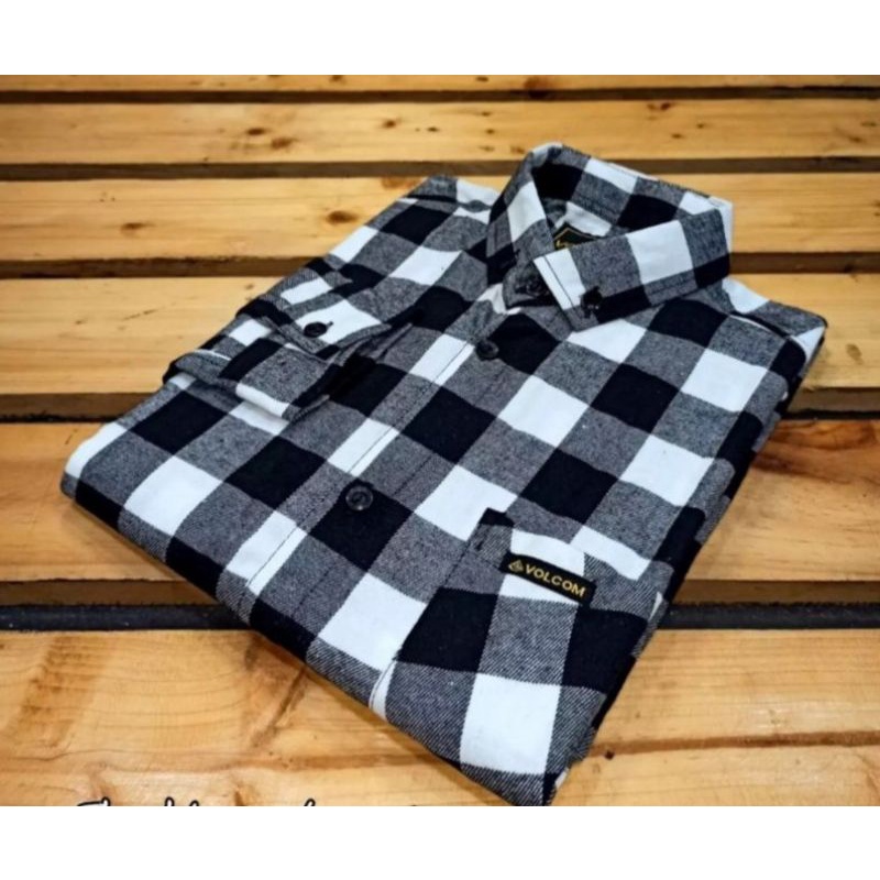 Kemeja Flanel Wanita Flanel Wanita Casual Lengan Panjang  Atasan Wanita  Kemeja Wanita-F6