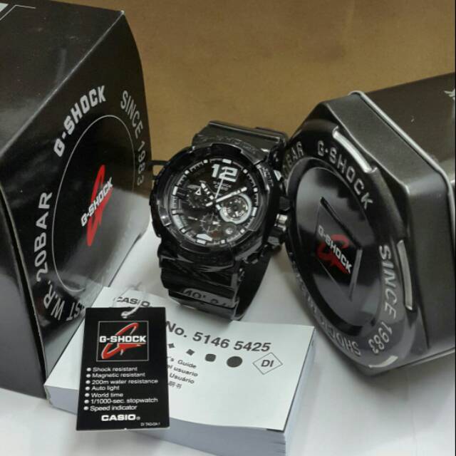 Jam pria G shock GAC110 black series plus box kaleng