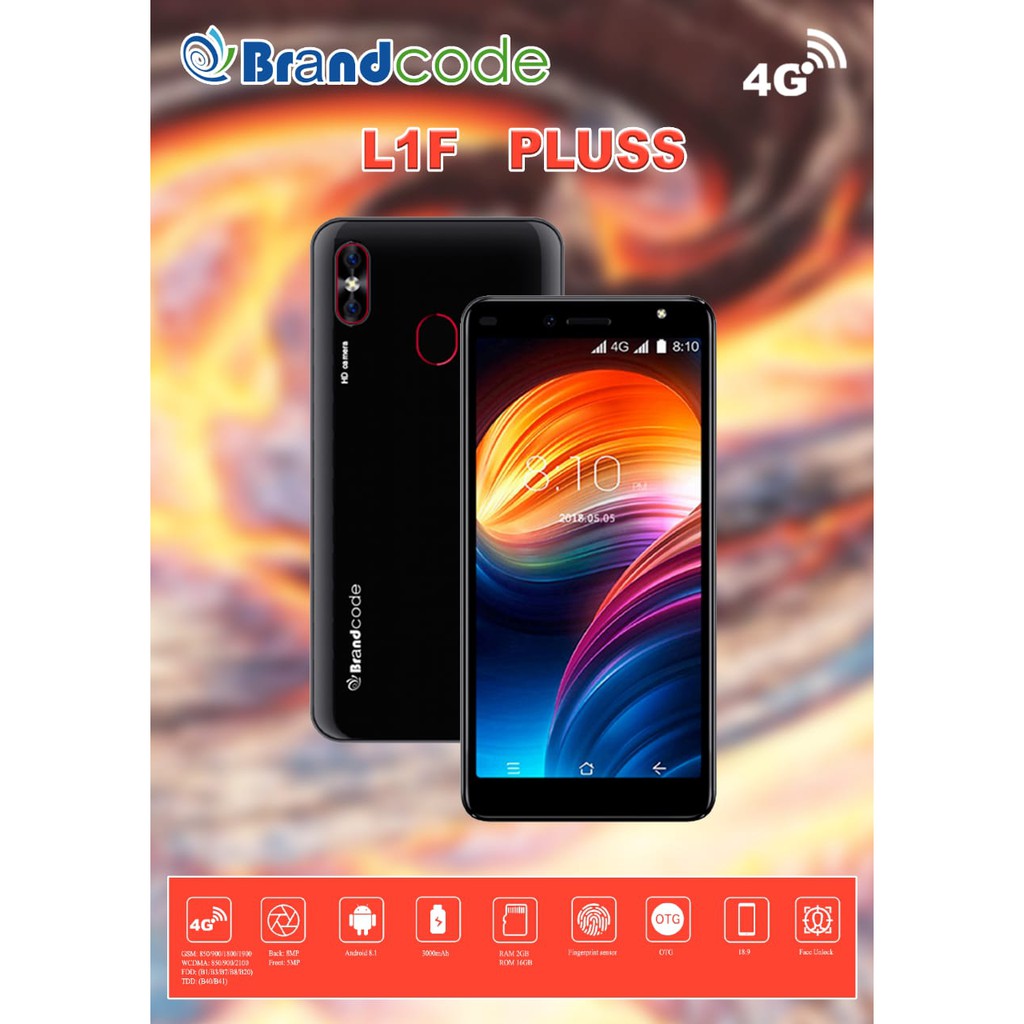 hp android brancode L1F PLUS ram2/16GB 4G ram2gb fingerprint face unlock garansi resmi terdaftar