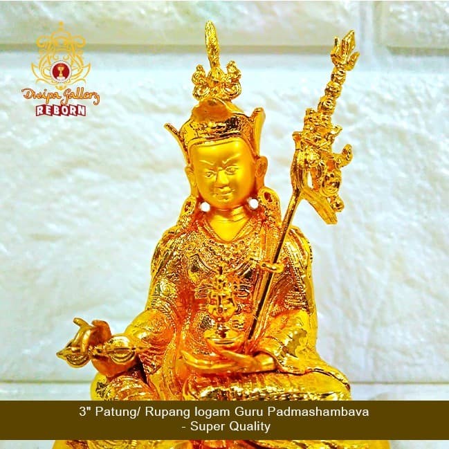 3&quot; Patung/ Rupang Logam Guru Rinpoche/Padmashambava - Super Quality