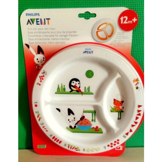 Philips Avent Devided Plate / Piring Sekat Makanan Bayi / Piring Bayi Philips Avent