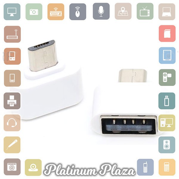 JETTING Mini OTG Adapter Micro USB ke USB Female - V8 - White`76MQQG-