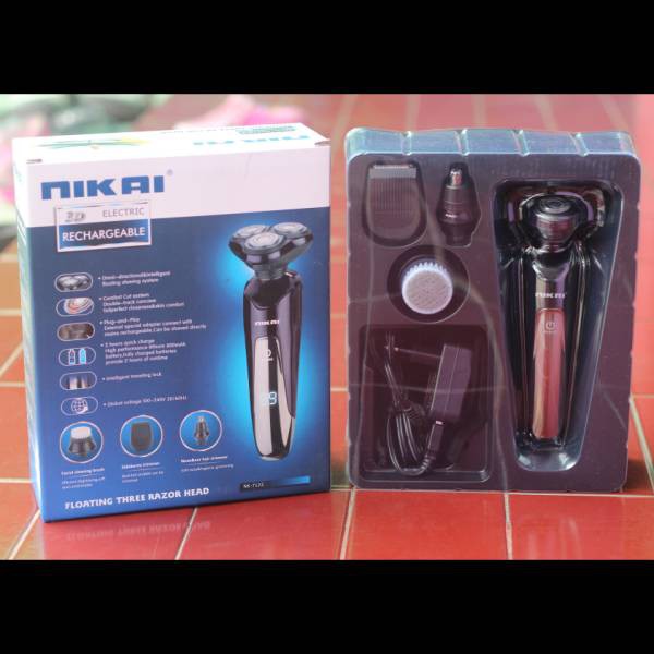 SHAVER NIKAI 7122 3D Cukur Jenggot Kumis TAHAN AIR 3 in 1 NK-7122 Waterproof