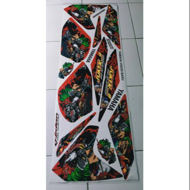 Striping sticker variasi yamaha vixion nvl motif joker tahun 2013-2014-2015