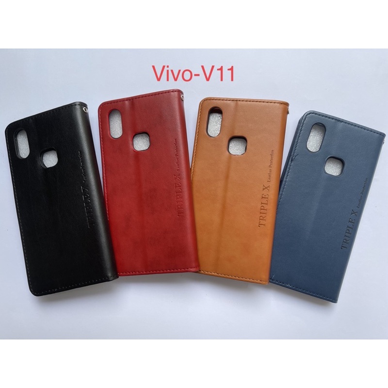 Leather Wallet Flip New Vivo V11