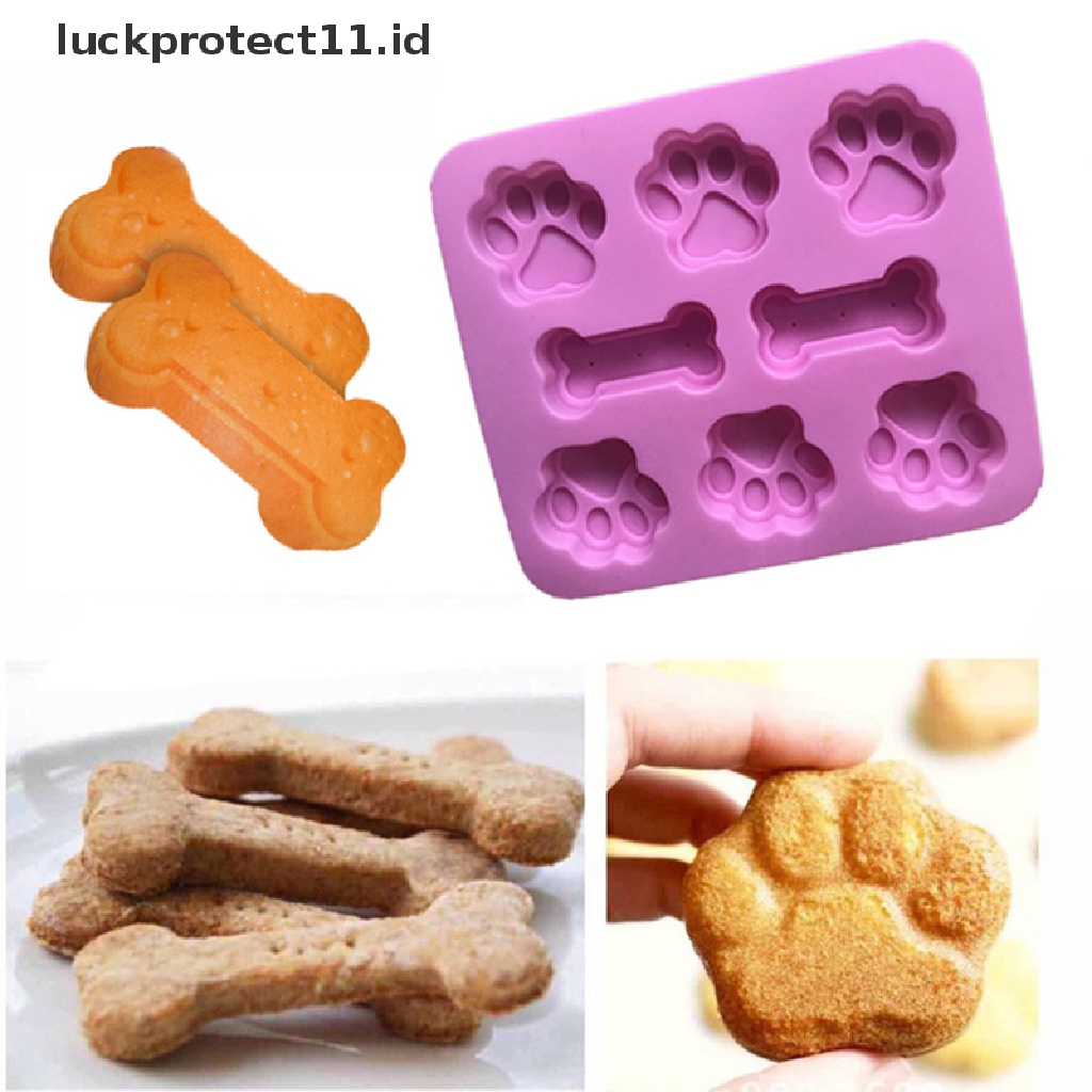 //HG&amp;ID// Silicone Baking Mold Dog Bone Dog Footprint Cake Mold Food Grade Baking Mould .