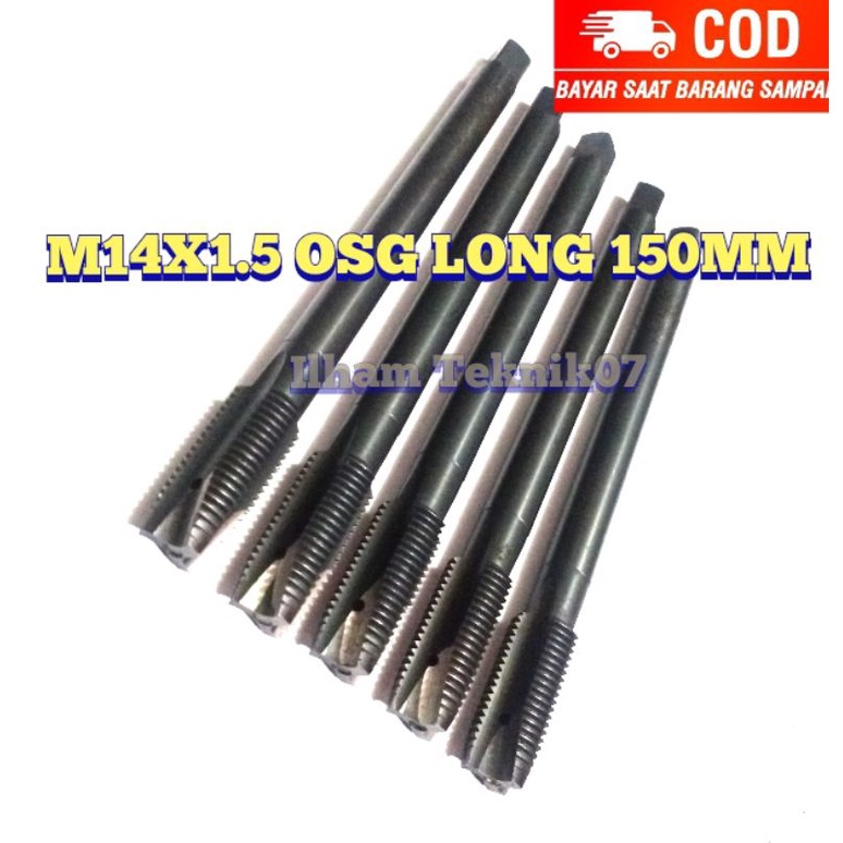 handtap tap long tap M14x1.5 long 150mm pembuat DRAT ulang baut 19