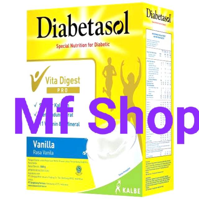 Susu Diabetasol Vanilla 1000 Gram