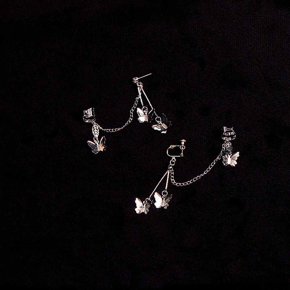 【TERSEDIA &amp; COD】【1 Pc】Klip Tulang Telinga Kupu-kupu Korea Baru Dan Anting Stud