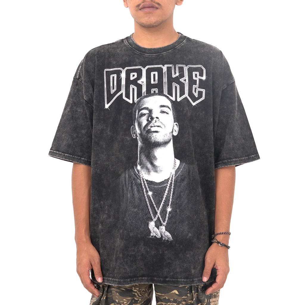 Toxic1805 Drake Washing Black Oversize Tee T-Shirt Kaos Original