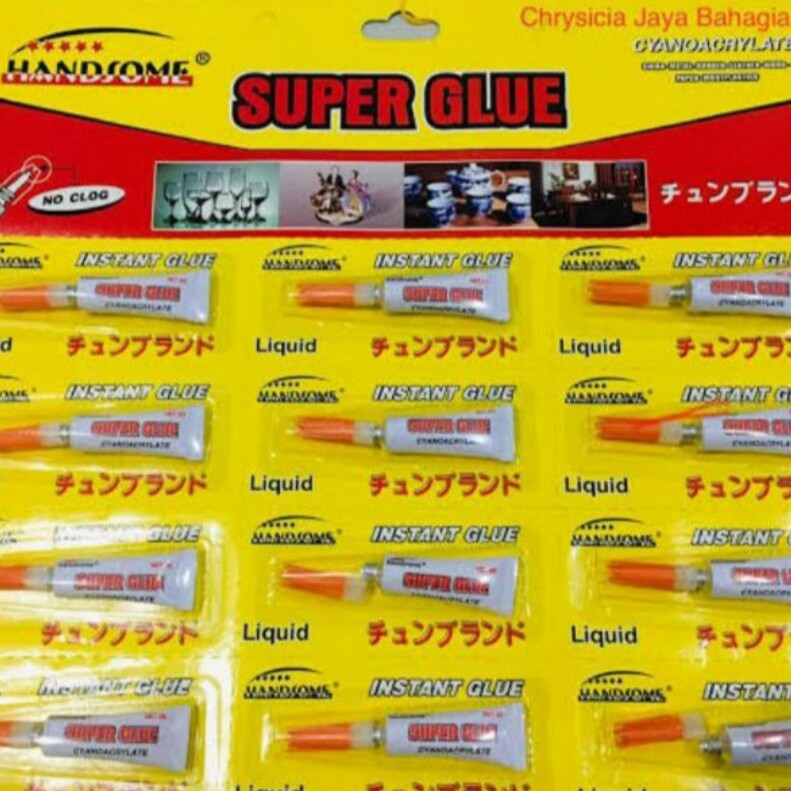 12 pcs lem power glue handsome kecil