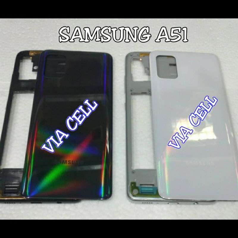 Casing Kesing Housing Belakang Samsung A51 2020 Original Backdoor plus Bezel Tulang Tengah