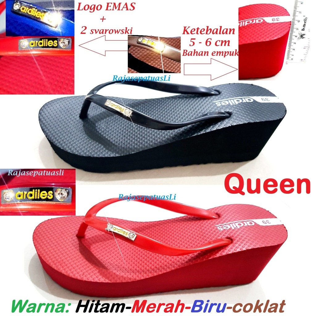 QUEEN Sandal Wedges tinggi 5 cm BELI 3 TETAP 1KG sendal wanita wedges nice queen sendal wedges sandalwedges TEFITI