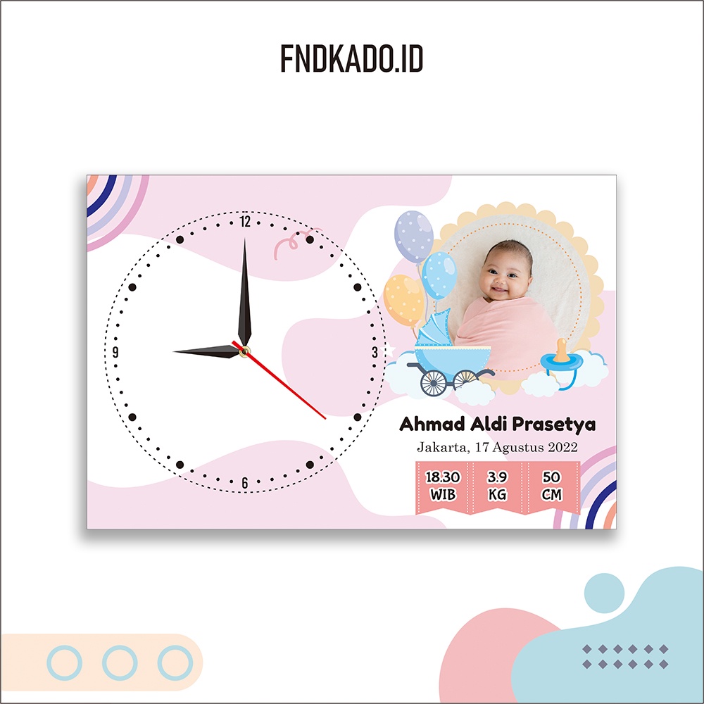 jam dinding custom bio bayi Biodata Bayi jam Kado Bayi