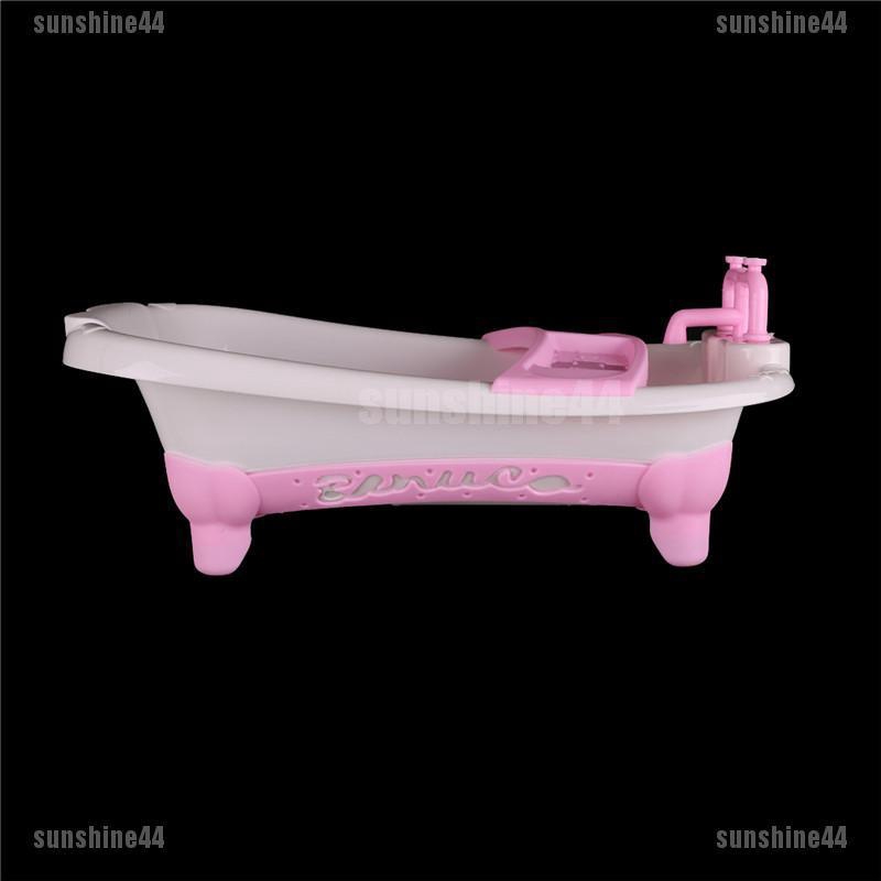 Bathtub / Bak Mandi Bahan Plastik Untuk Furnitur Kamar Mandi Boneka Barbie Ukuran 1 / 6