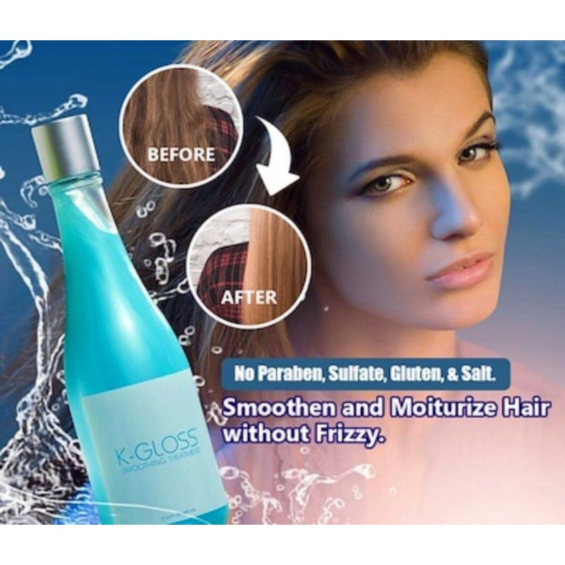 KGLOSS Keratin Treatment (serum u/rambut rusak lsg moist dlm sekejab)
