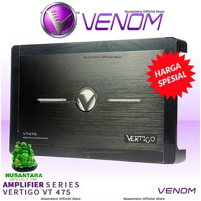 VENOM POWER AMPLIFIER 4 CHANNEL VT 475 VERTIGO SERIES VT475