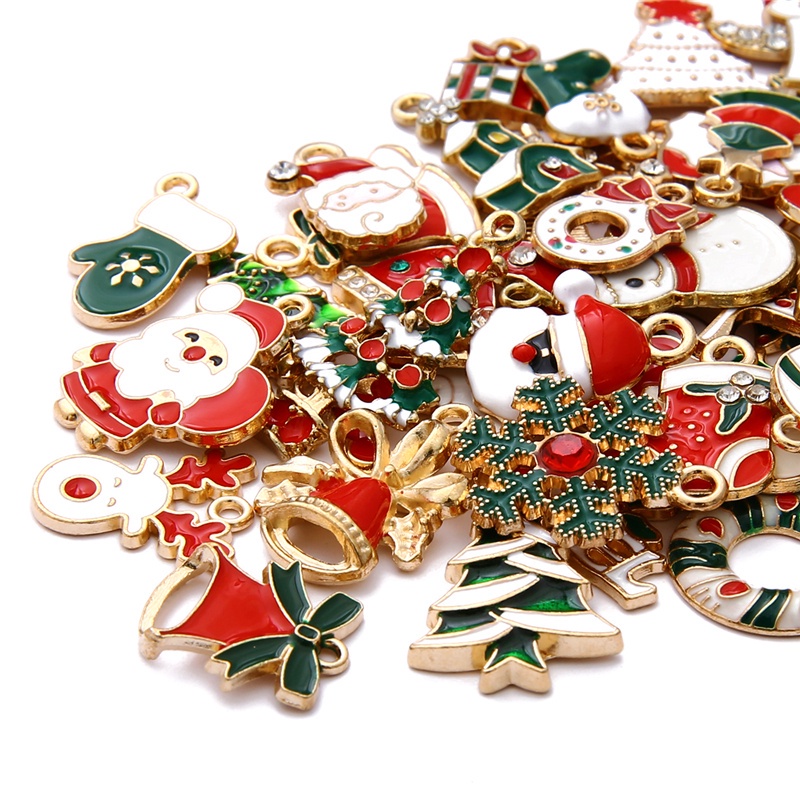 10pcs/lot Random Mix Colorful Animal Christmas Alloy Connectors Charm DIY Necklace Bracelet Jewelry Accessories