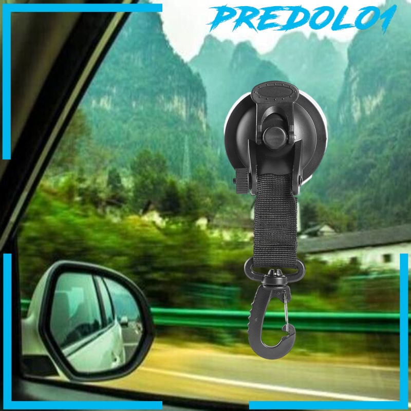 (Predolo1) 4pcs Jangkar Dengan Suction Cup + Carabiner Untuk Mobil / Tenda Camping