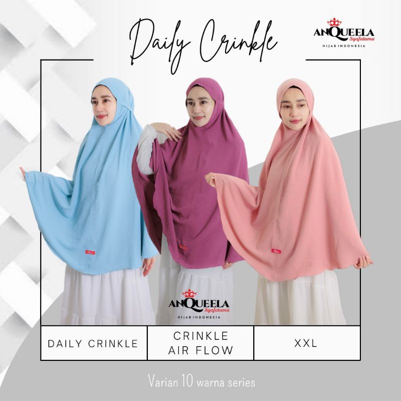 Jilbab siria daily crinkle jumbo ory by Anquela hijab