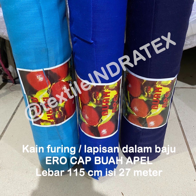 kain furing ERO CAP BUAH APEL lb 115 per ROLL bahan lapisan baju batik craft dekorasi kerajinan