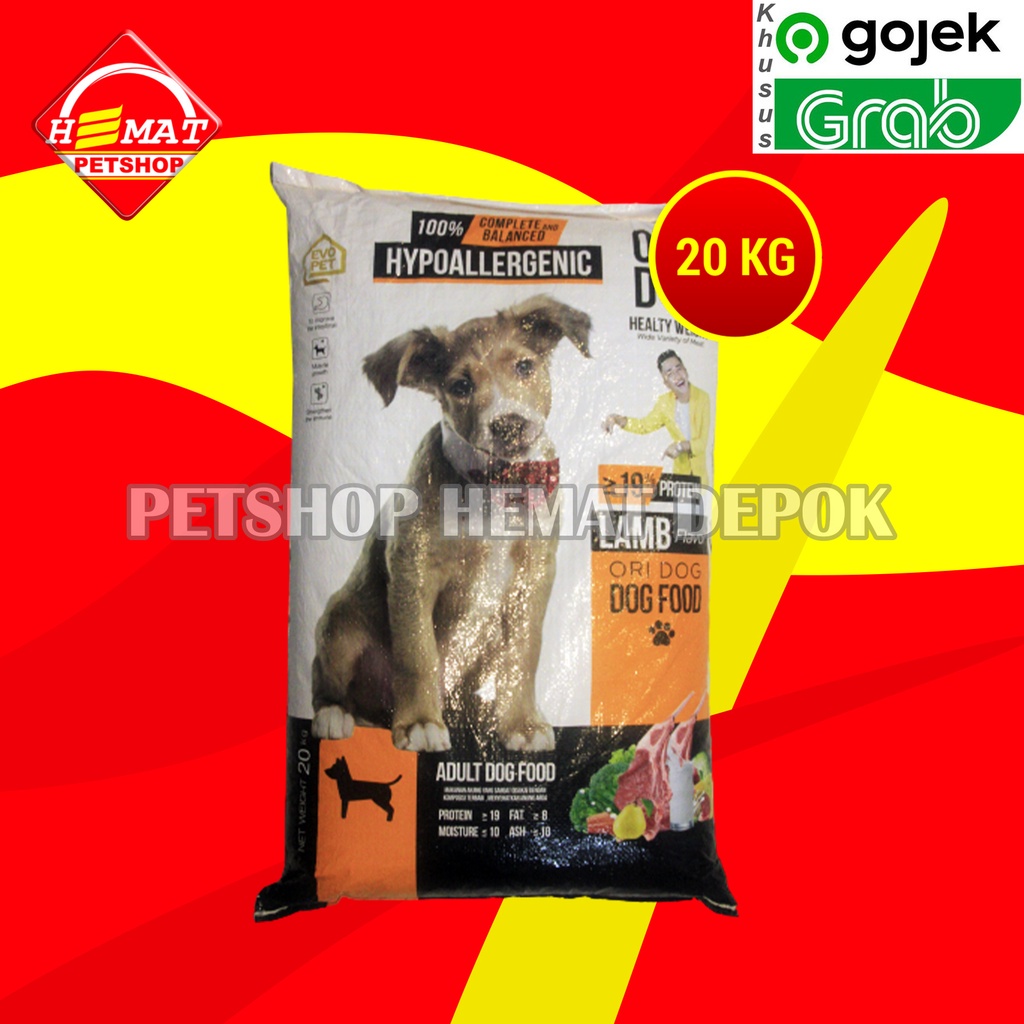 Gosend Makanan Kering Anjing Dewasa Ori Dog Food Lamb Domba Adult 20KG