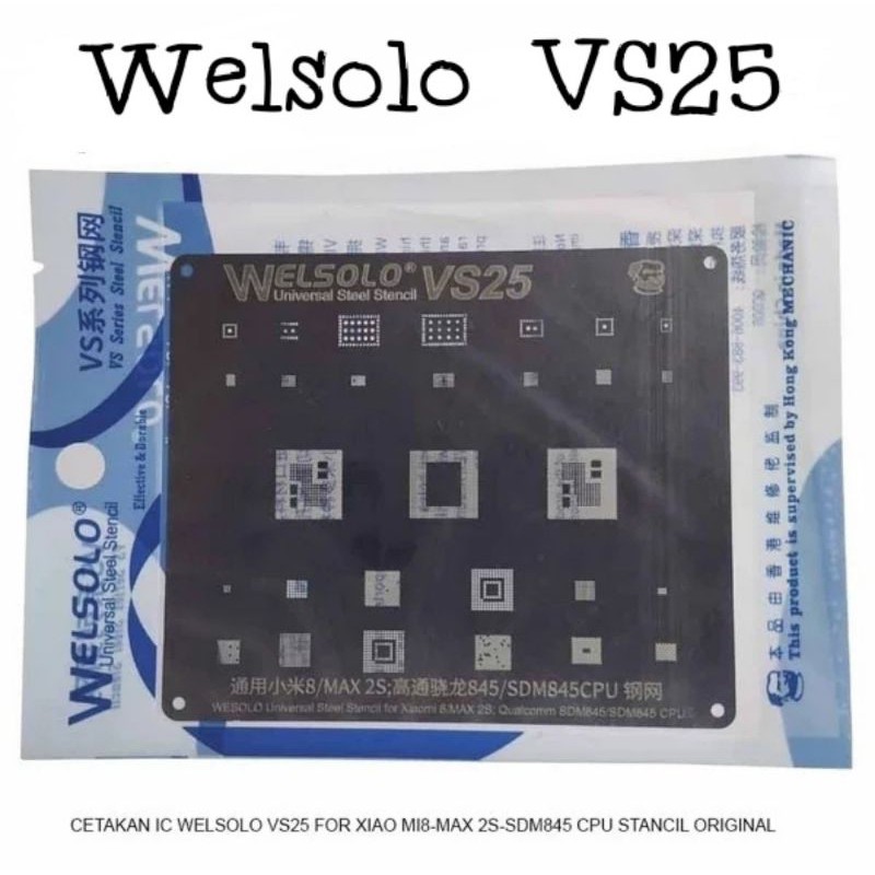 Plat Bga Cetakan IC WELSOLO VS25 For Xiaomi 8 Max CPU Stancil Original