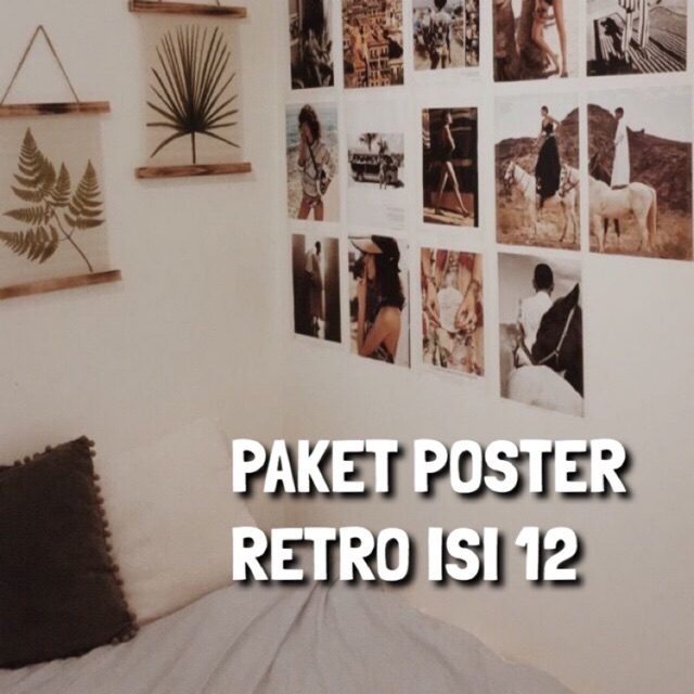 

PAKET POSTER A4 retro vintage isi 12