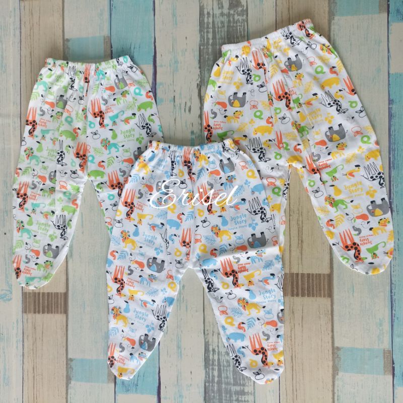 6 PCS CELANA BAYI TUTUP KAKI/CELANA KODOK/CELANA PANJANG BAYI BARU LAHIR