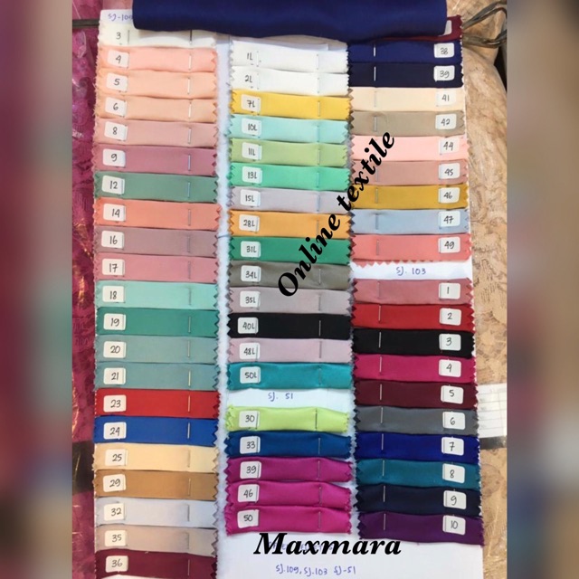 PROMO!! Kain bahan maxmara silk / bahan kebaya satin.