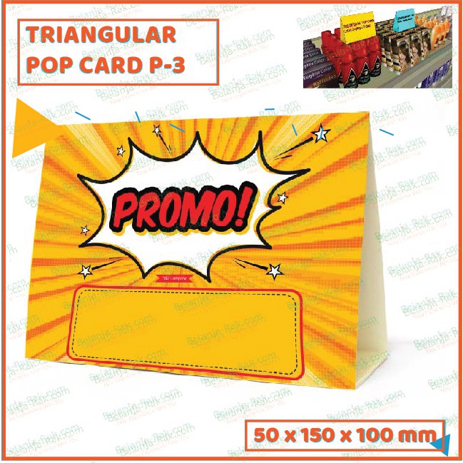 

Triangular Pop Card Promo P-3 Kertas Promo Segitiga