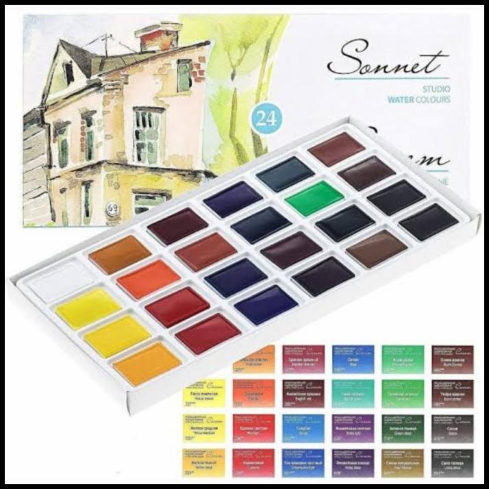 

Nevskaya Sonnet Studio Watercolor Set 24 Color / Cat Air