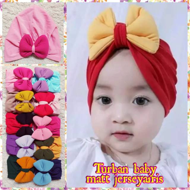 Turban Kupu Beda Warna | Ciput Anak | Turban Bayi | Turban Murah