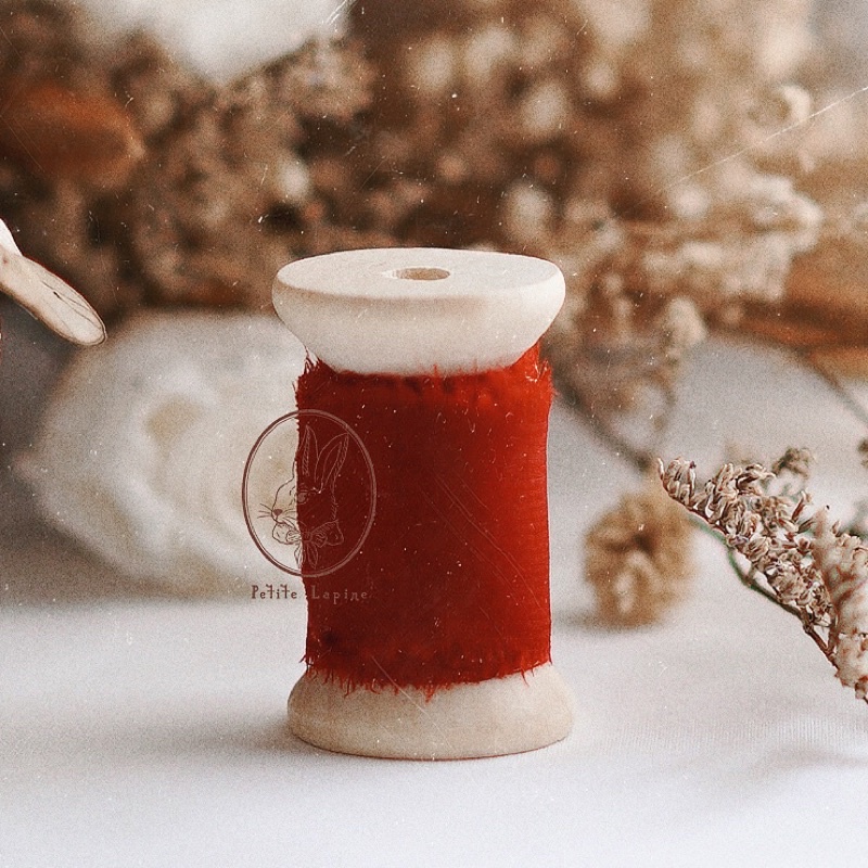 

Silk Ribbon Red *TANPA ROLL KAYU* | Wedding Styling Calligraphy Ribbon | Pita | Red by Petite Lapine