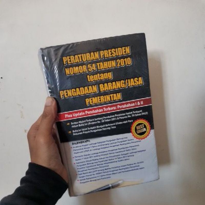 

Buku Peraturan presiden nomor 54 tahun 2010 tentang pengadaan barang jasa pemerintah