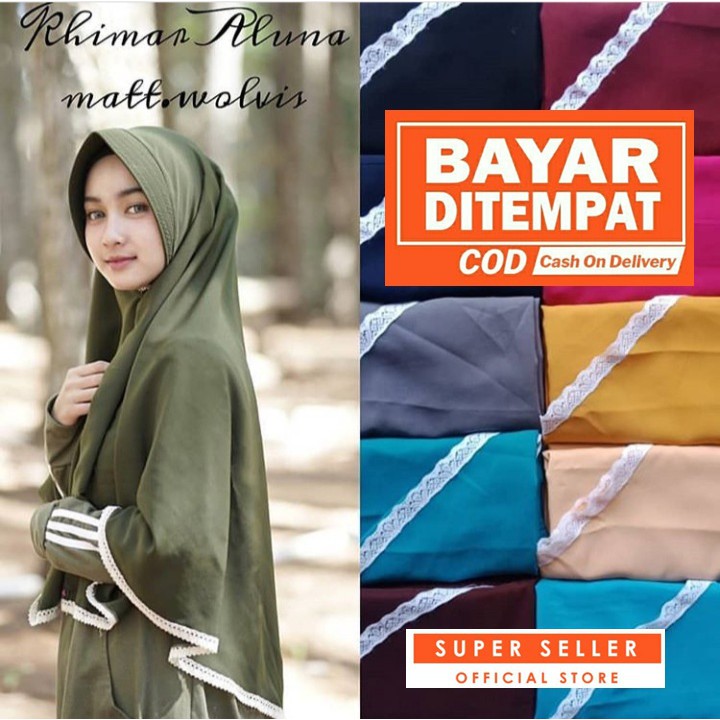 Jilbab Instan Khimar Jumbo Renda Adeeva