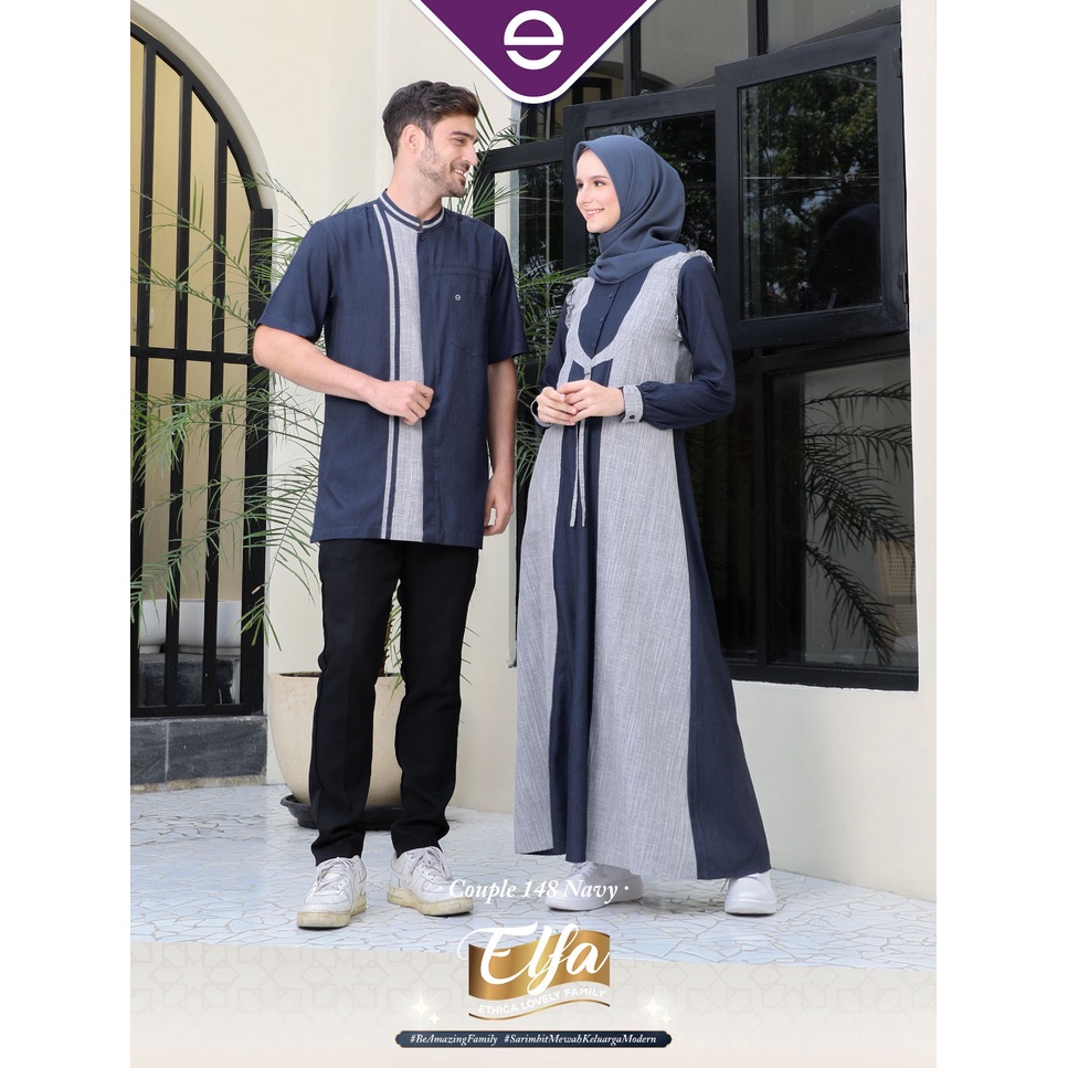 Sarimbit Ethica Couple 148 Navy (Ayumi 321 & Kahfi 227)
