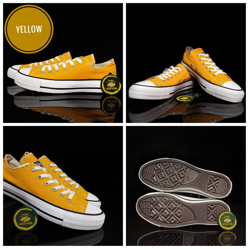 (BISA COD) SEPATU SNEAKERS CLASSIC YELLOW PENDEK PRIA WANITA