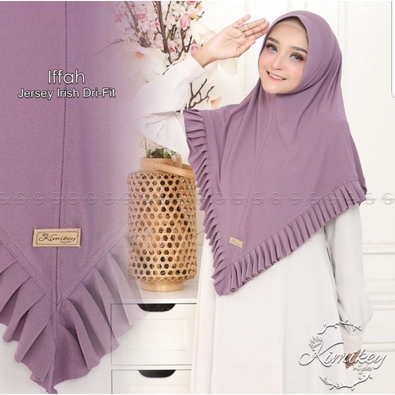 Jilbab Khimar Instan Syari Iffah Ori Kimikey