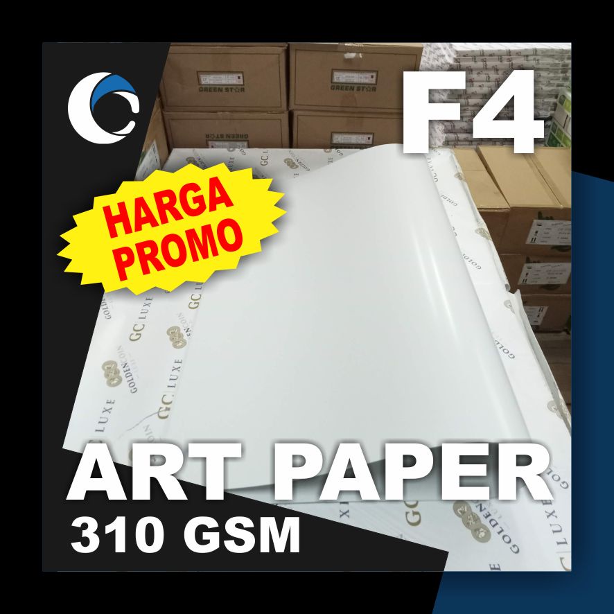 

KERTAS ART PAPER / ART CARTON 310 GSM Uk [ F4 / POLIO ] 21.5 cm X 33 cm ( 50 LEMBAR )