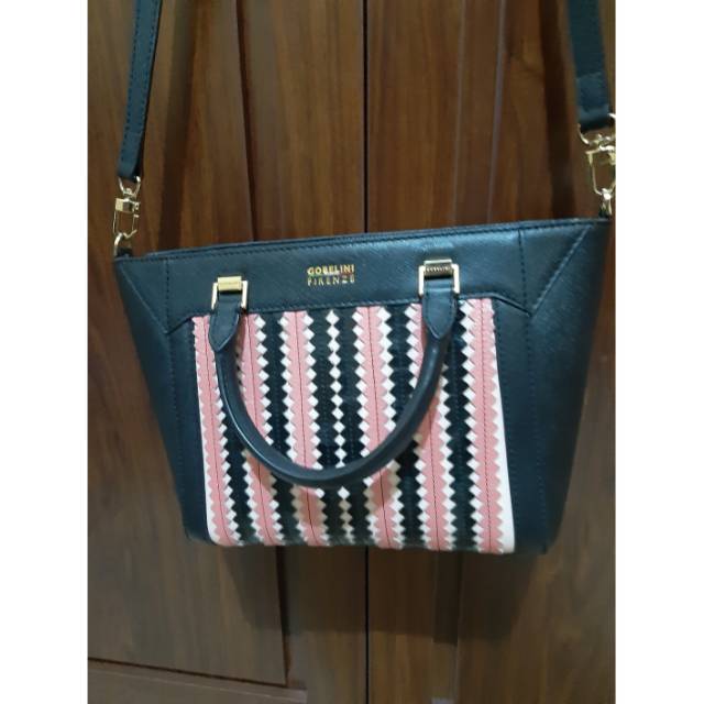 Handbag leather Gobellini