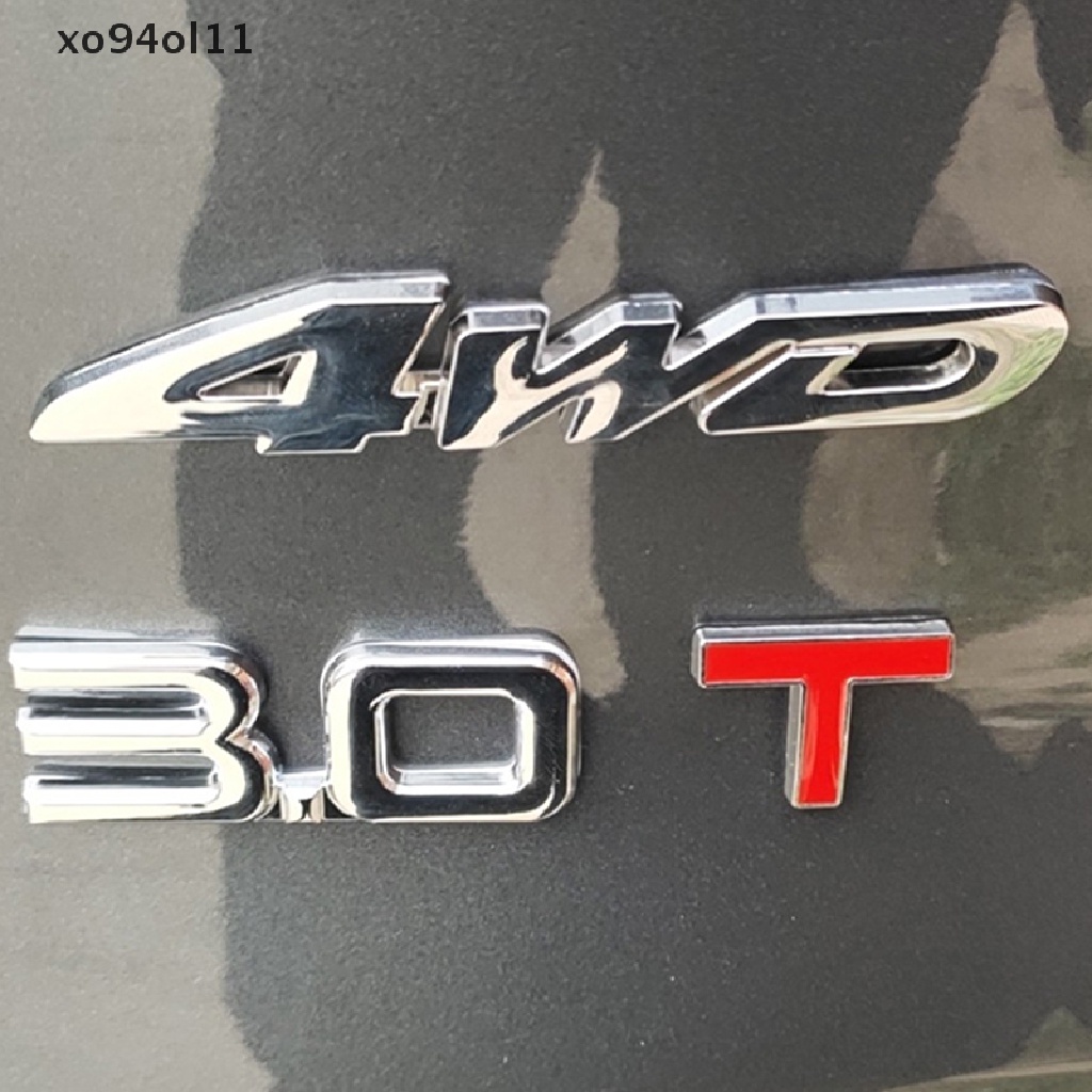 (Hot Sale) Stiker Emblem Metal 3D Pengganti Skala Mesin Bagasi Mobil V6 V8 4WD