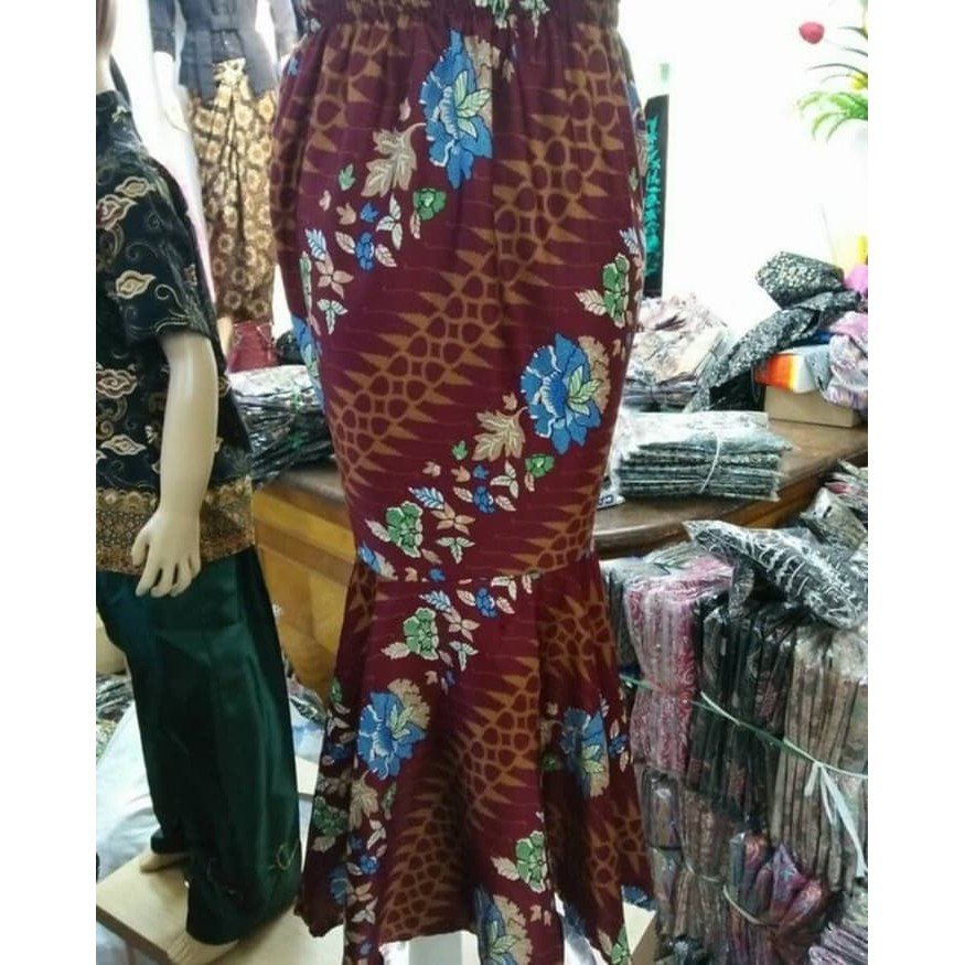 Rok Duyung Batik Bawahan Kebaya Kembang Sepatu Aneka Warna