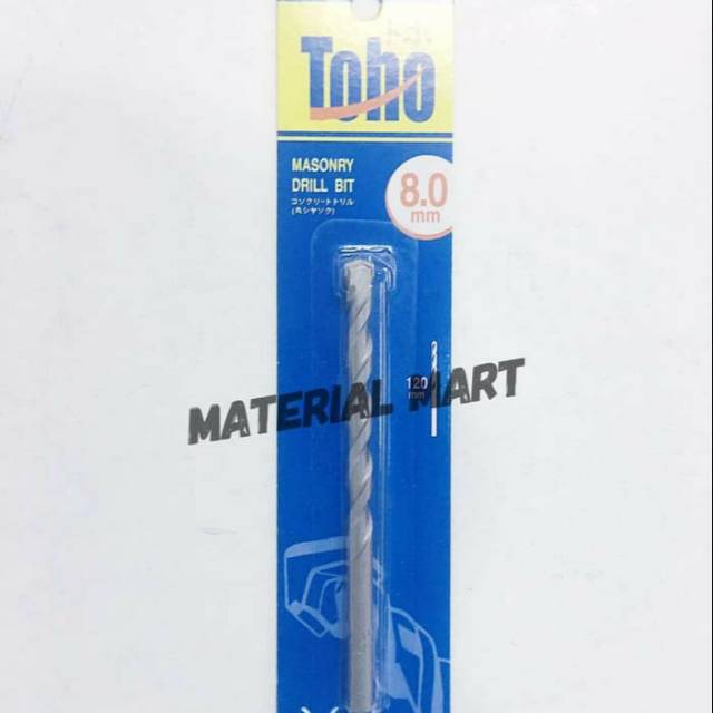 Matabor Beton TOHO 8mm PREMIUM | Masonry Drill Mata bor 8 mm (ORI) | Material Mart