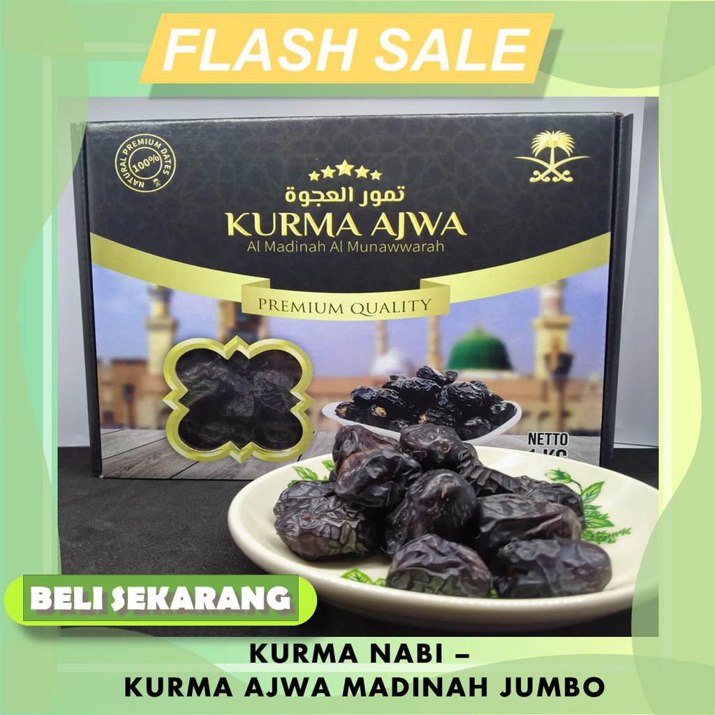 

Korma Kurma Ajwa Madinah Premium Original Ara Dates Asli al madinah aliyah unai organik Jumbo 1kg